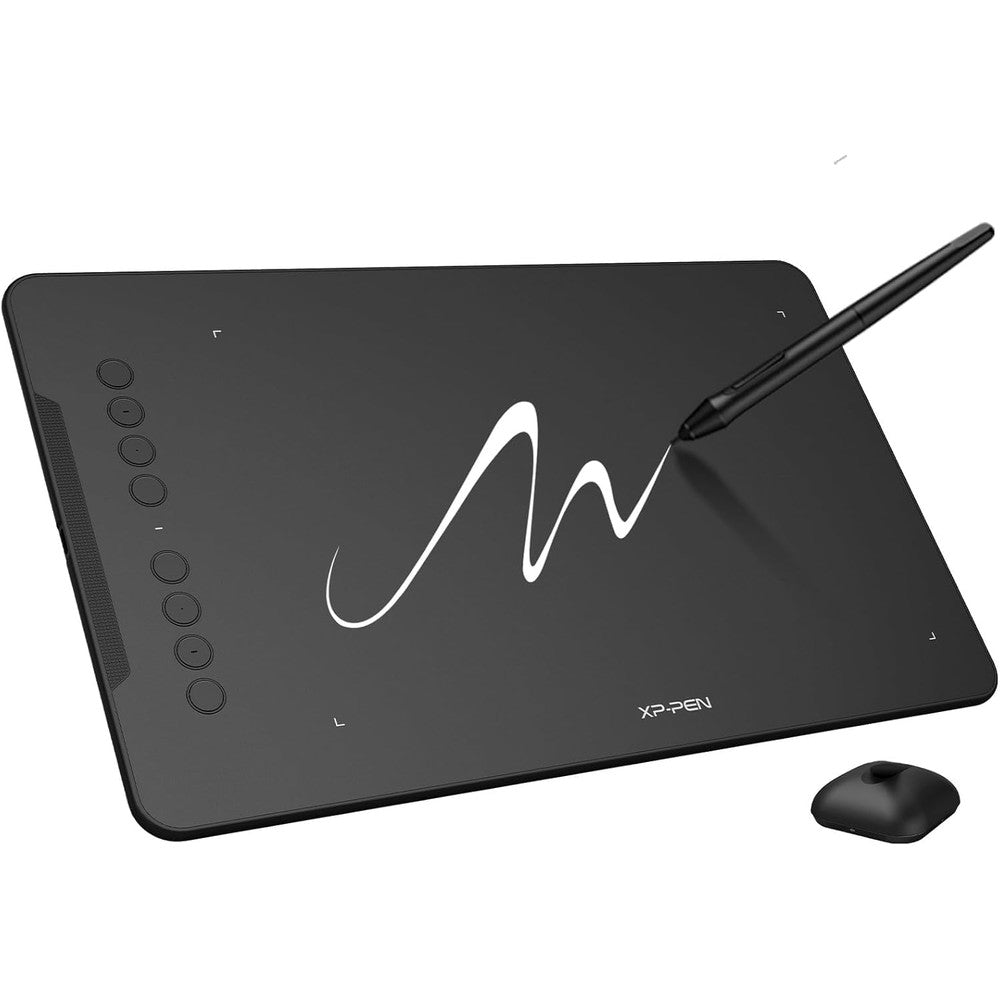 XP-Pen Deco 01 V3 digital graphics drawing pen tablet front view featuring large active area and stylus