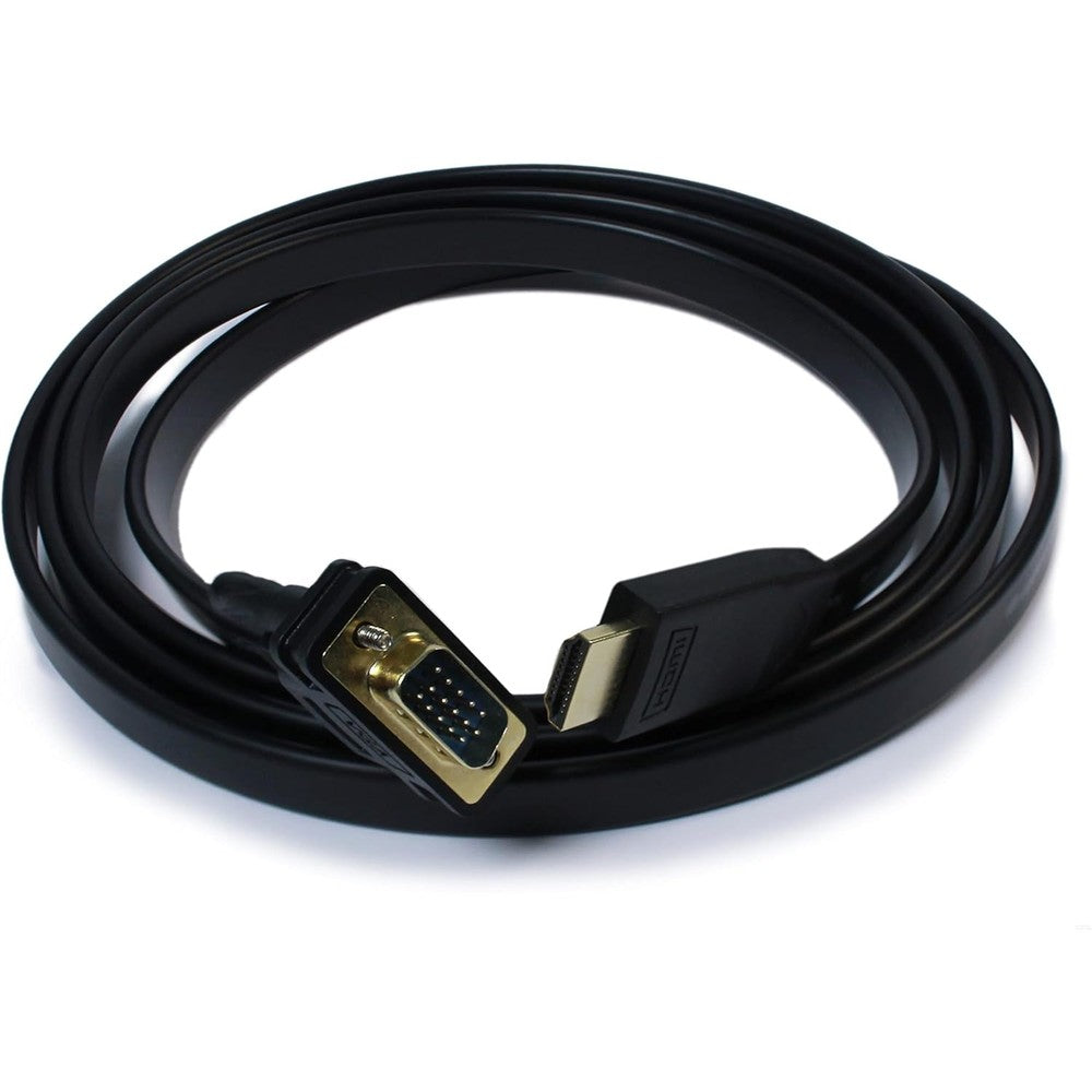 Plugable active HDMI to VGA converter cable front view showing connectors