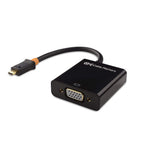 Cable Matters Micro HDMI to VGA Adapter front view showing gold plated connector