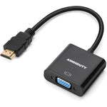 AIMHDUTY HDMI to VGA adapter front view showing gold plated male connector
