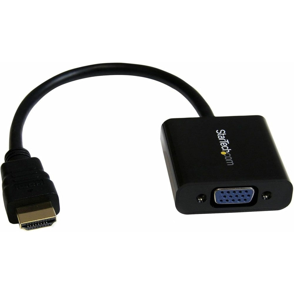StarTech HDMI to VGA active display adapter front view showing male connector plug.