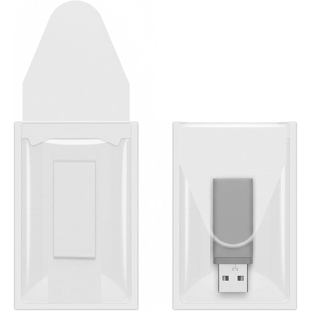 Performore Professional Clear USB Drive Adhesive Pockets retail ten pack packaging front view