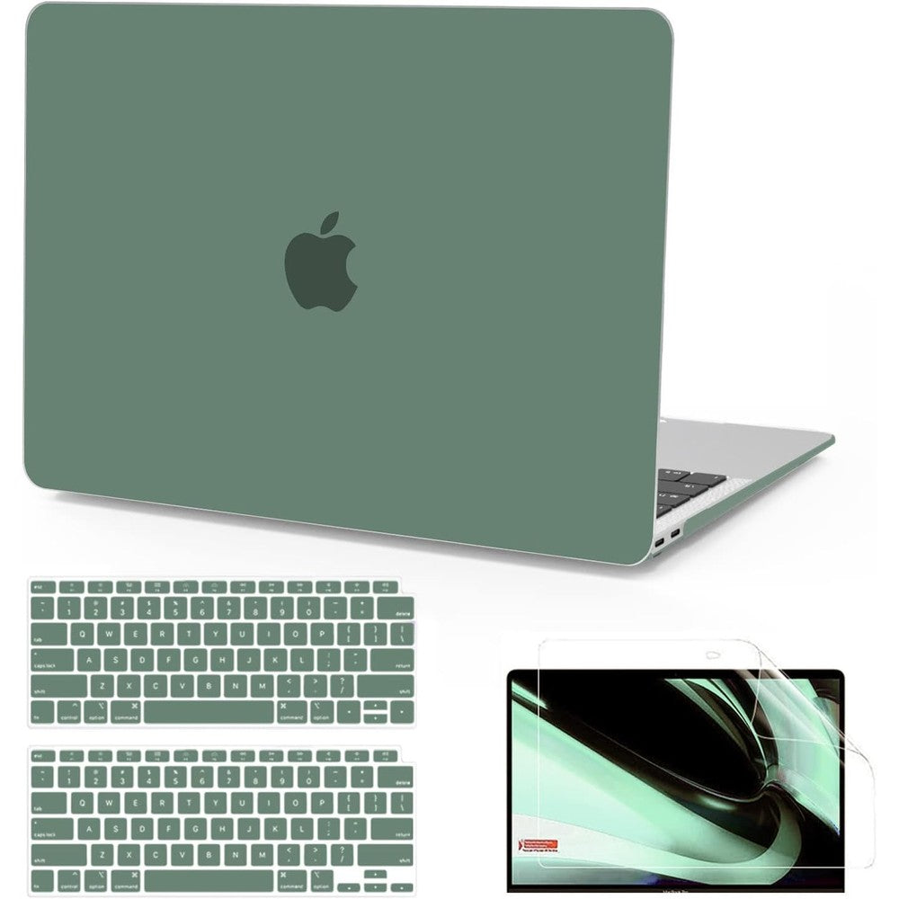 B BELK MacBook Air 13 inch case midnight green front view showing matte translucent finish