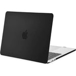 Mosiso MacBook Pro thirteen inch hard shell plastic case cover in matte black front view protection