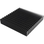 Awxlumv 120mm large aluminum square heatsink front view showing black groove fins.