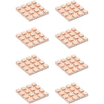 Patikil by Uxcell copper heatsink eight piece set laid out on a clean surface showing the metallic gold finish.