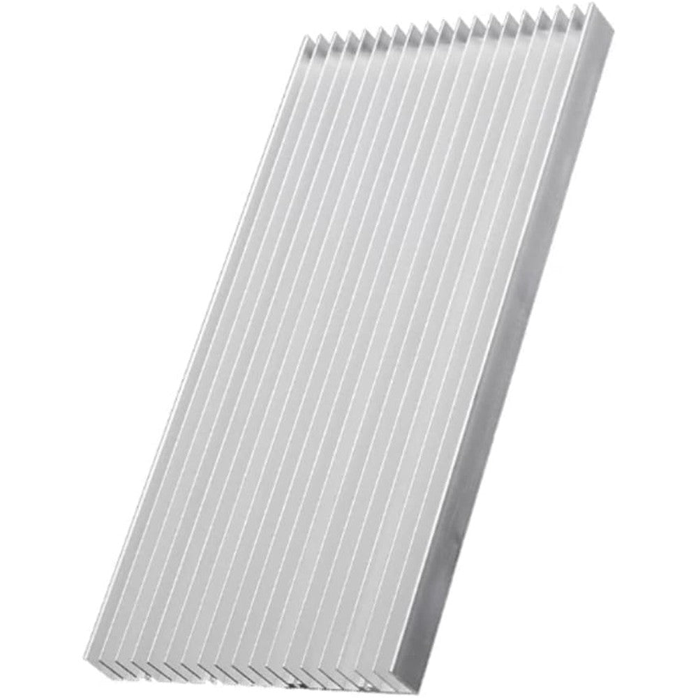 Tyenaza aluminum large heatsink front view showing nineteen cooling fins for electronic dissipation