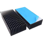 Easycargo aluminum heatsink kit front view showing two black anodized cooling fins.