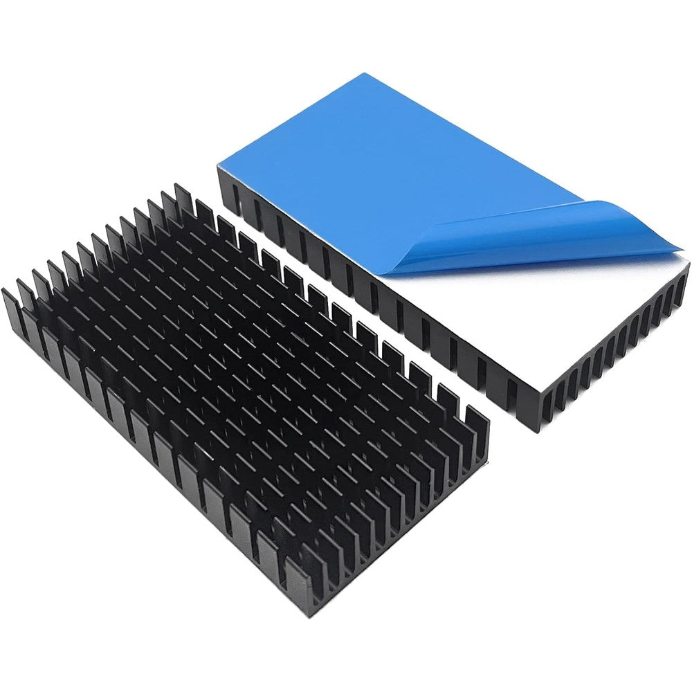 Awxlumv aluminum heatsink radiator cooler pack of two front view displaying black anodized cooling fins.
