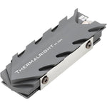Thermalright M.2 Pro 2280 SSD Heatsink front view showing silver gray aluminum alloy body and pure copper heatpipe.