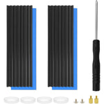 Scartink M.2 SSD Heatsink 2280 front view showing grooved aluminum cooling fins.