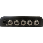 Furuno HUB102 Marinized 5 Port Ethernet Hub front view showing waterproof ports for marine networking.