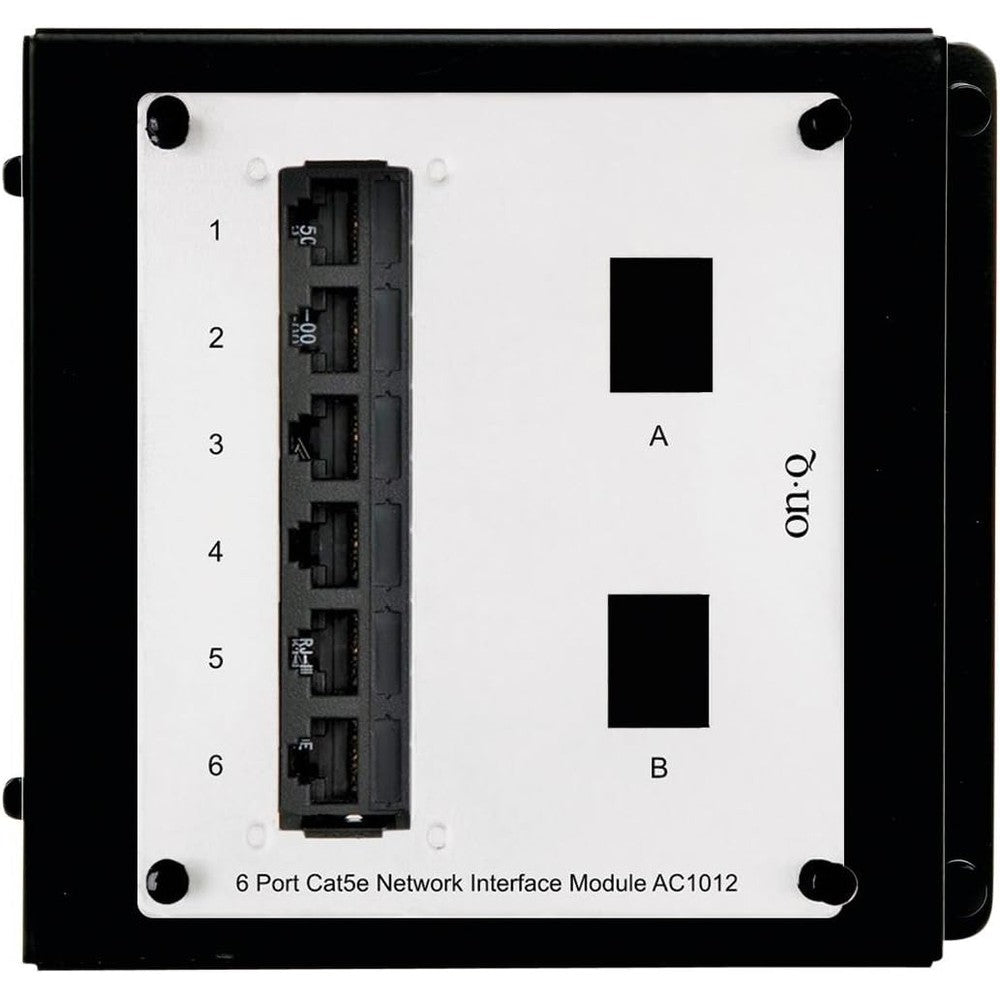 On-Q Legrand 6 Port Cat5e Network Interface Module front view