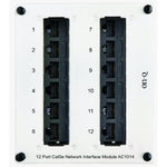 Legrand On-Q 12 Port Cat 5e Network Interface Module front view