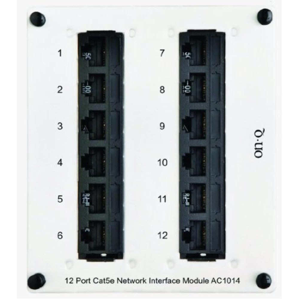 Legrand On-Q 12 Port Cat 5e Network Interface Module front view