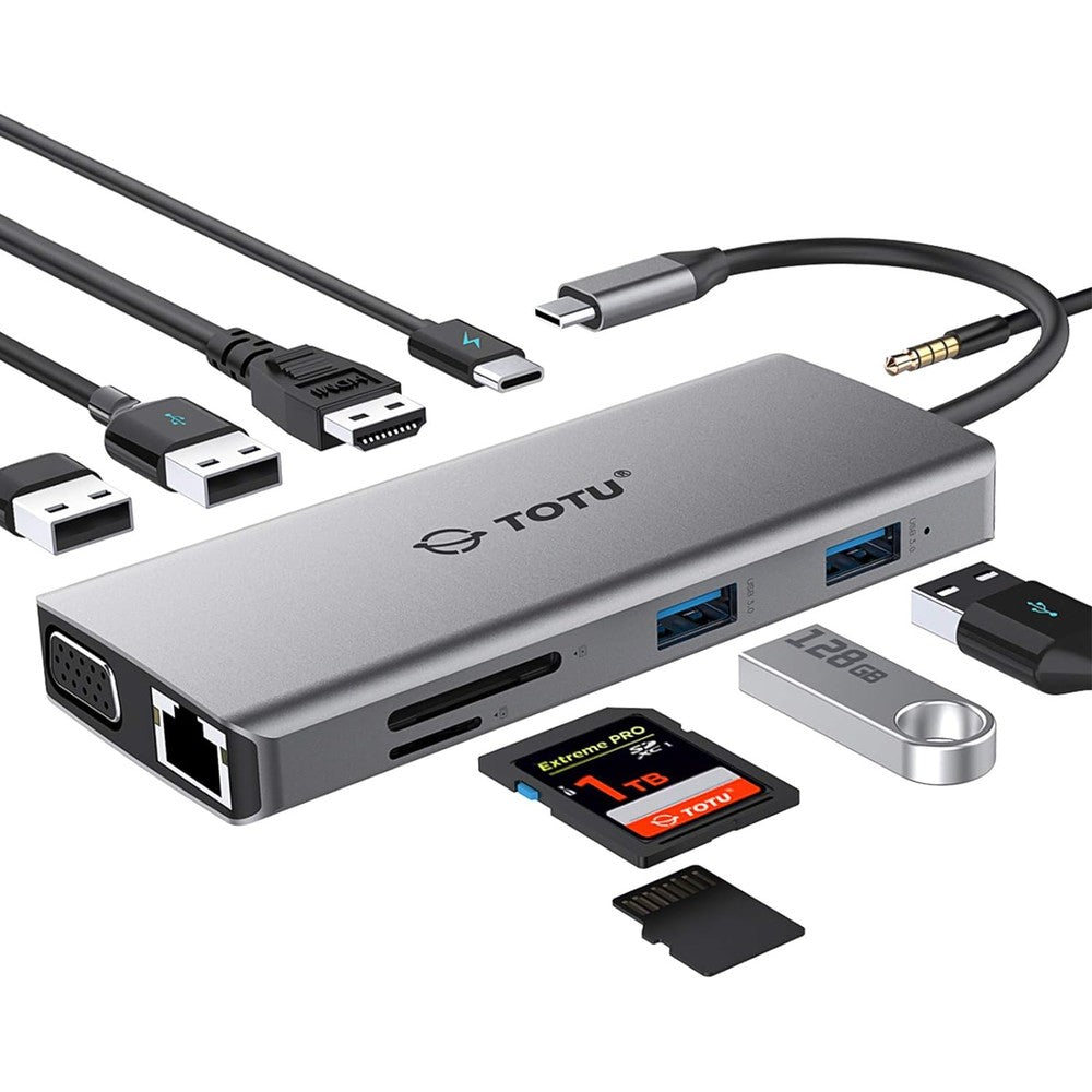 Totu 11-in-1 USB-C hub front view