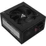 Apevia Spirit 600W ATX power supply front view showing black sandblasted casing