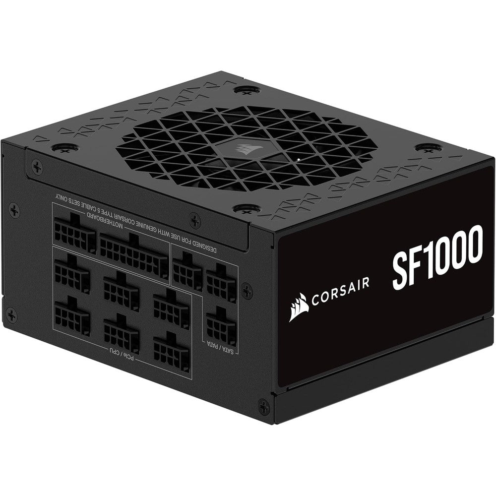 Corsair SF1000 2024 power supply front view showing modular ports