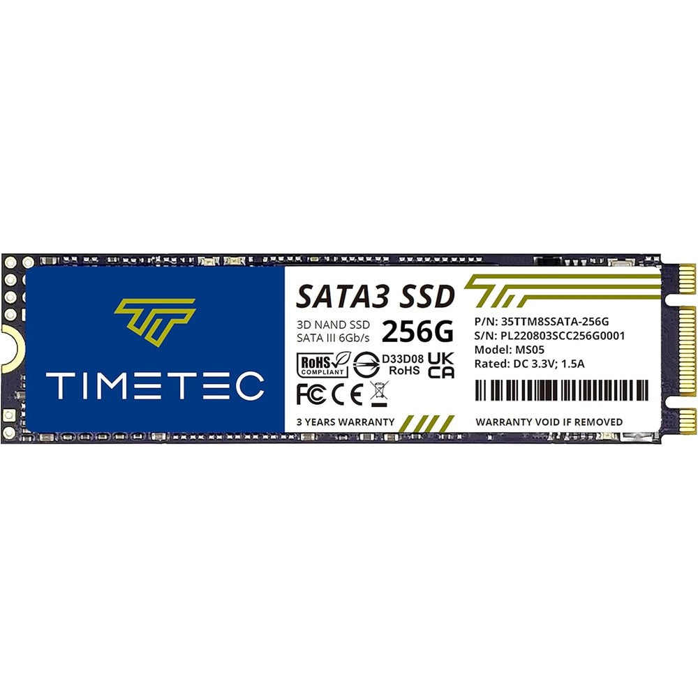 Timetec internal solid state drive front view showing memory chips