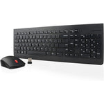 Lenovo 510 wireless keyboard and mouse combo front view showcasing black island style layout keys