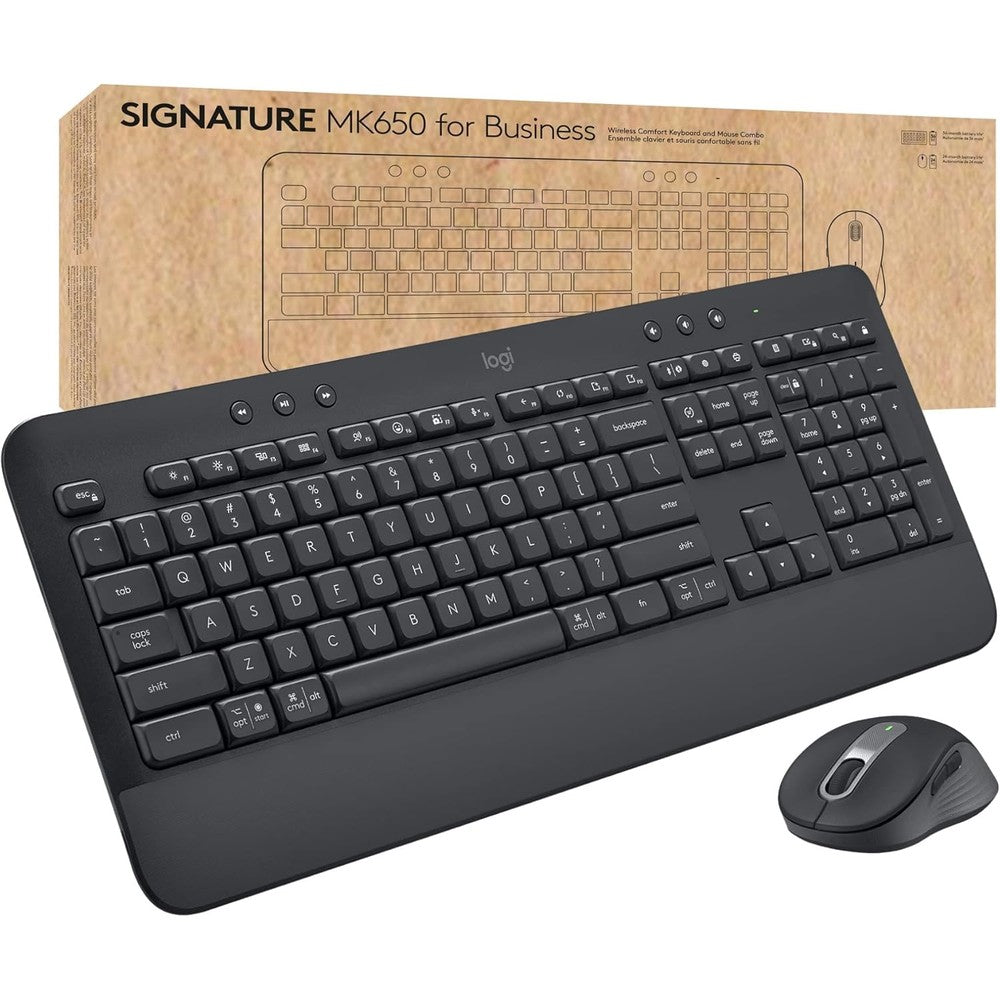 Logitech Signature MK650 Business Combo front view showing wireless keyboard and mouse