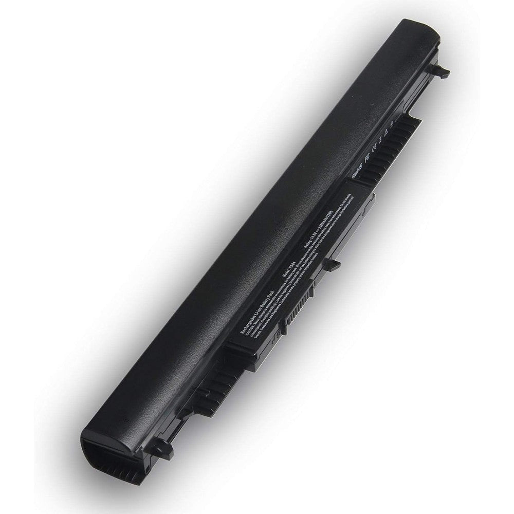 SML HS04 replacement laptop battery front view showing four cell sleek black casing design
