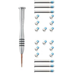 GODSHARK MacBook Pro replacement screws and screwdriver kit front view showing long and short fasteners.