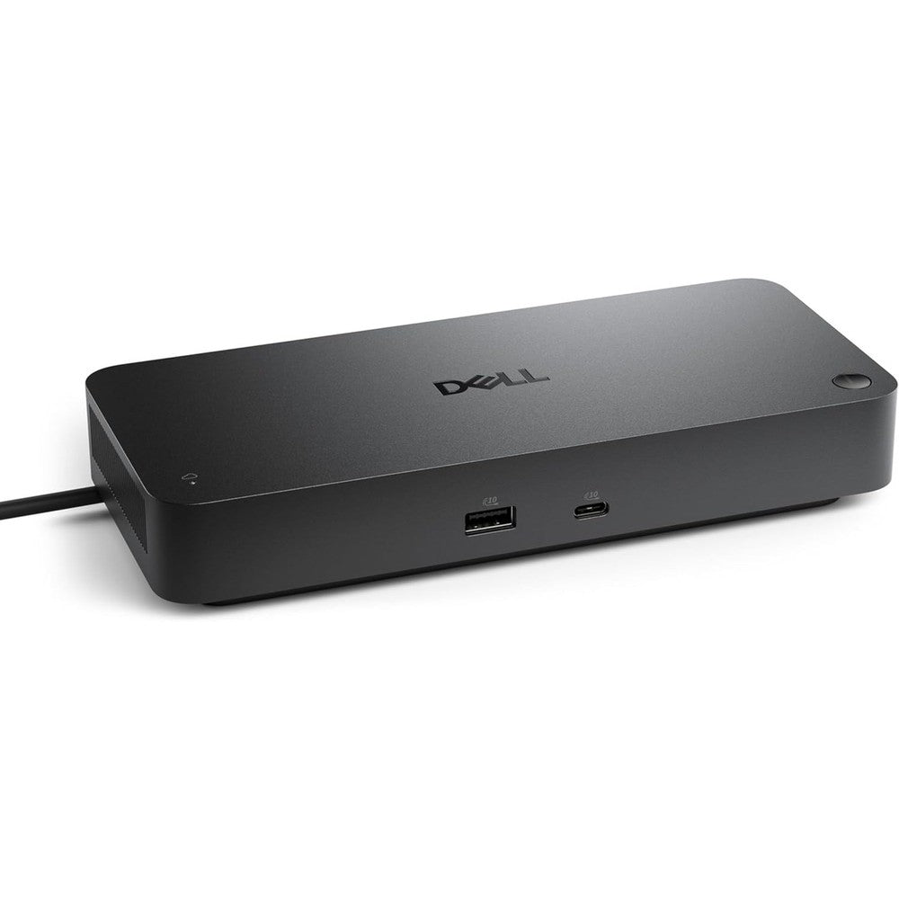 Dell Pro Smart Dock SD25 front view showing compact black chassis design.