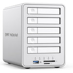 ORICO All-Flash 5-Bay USB-C Docking Station premium front view showcasing individual drive bays and status lights.