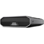 SanDisk Professional 12TB G-Drive enterprise class external desktop hard drive front view displaying the premium aluminum enclosure and status light.