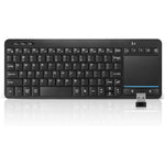 Bnnwa Multi Device Wireless Bluetooth Keyboard front view showing large trackpad and compact keys.