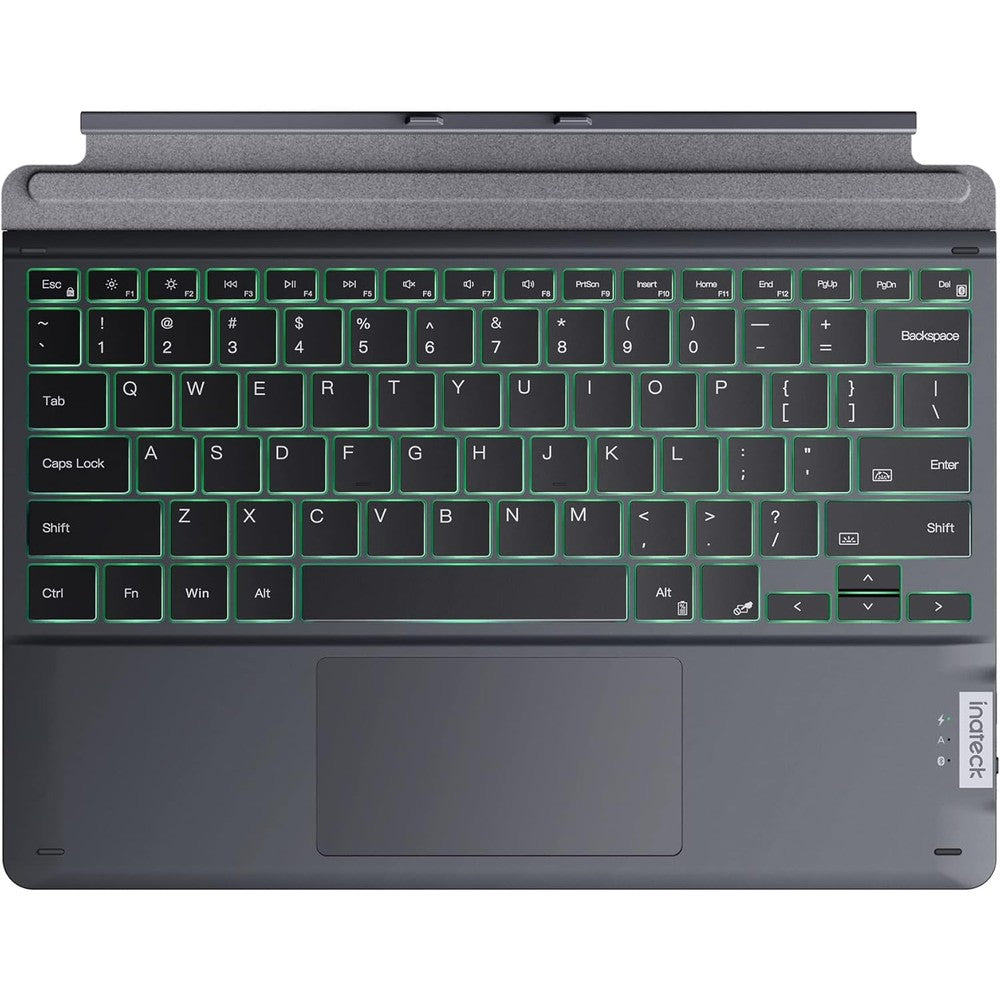 Inateck Surface Pro 11 Keyboard front view showing backlit keys