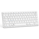 MMK Portable Bluetooth Keyboard for iPad in white front view displaying the full 78 key layout
