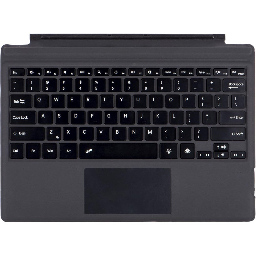Zoof Type Cover wireless tablet keyboard front view connected to Microsoft Surface Pro
