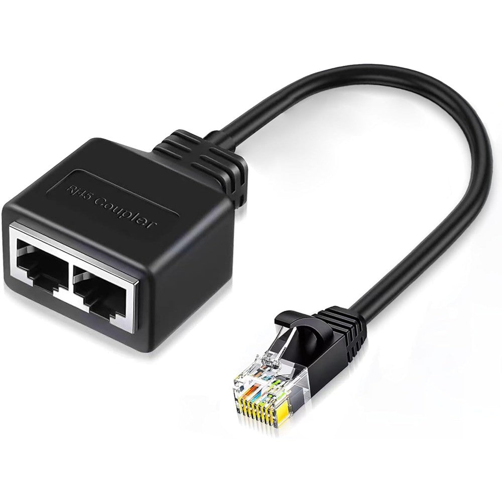 AieSHOP RJ45 Ethernet Splitter Adapter front view