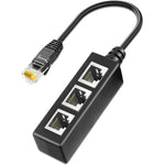 Ankky RJ45 Ethernet Splitter 1 to 3 adapter front view