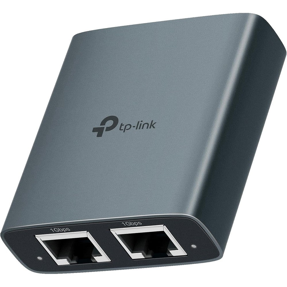 TP-Link EH210 Ethernet splitter front view with aluminum case