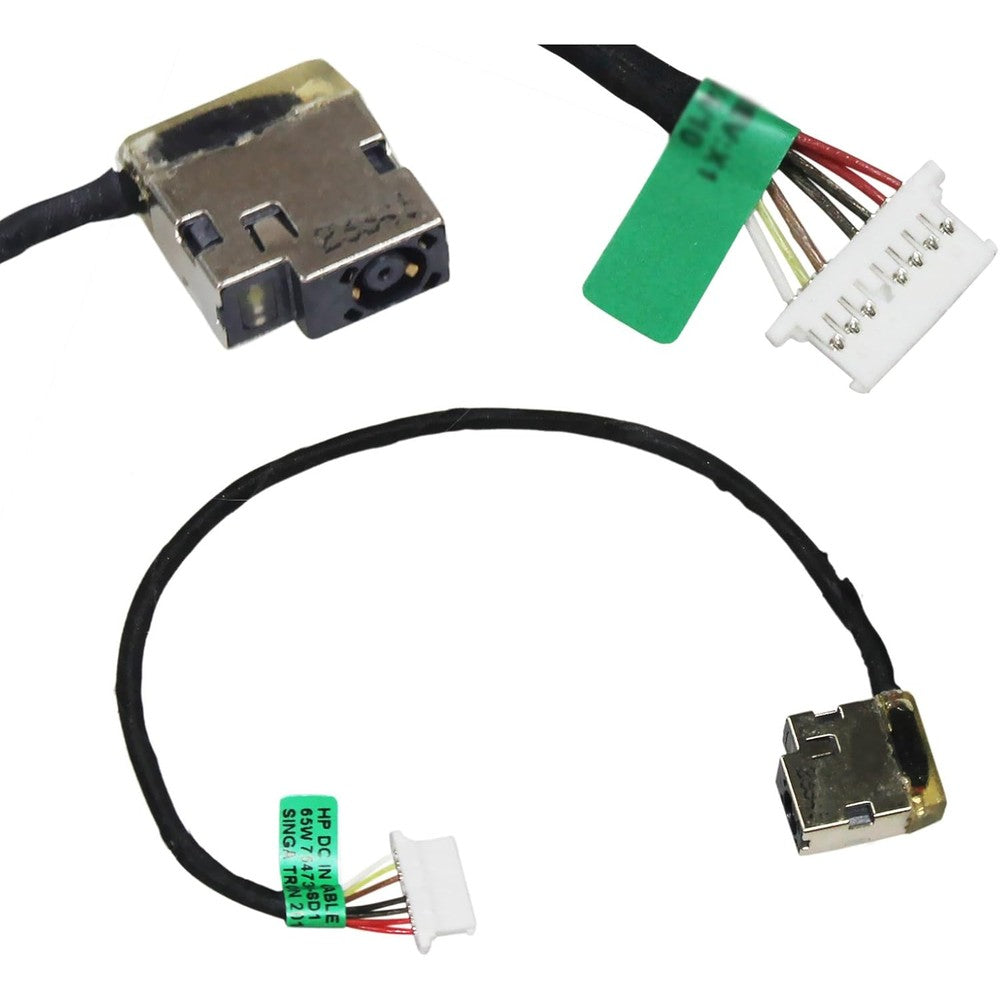 GinTai DC power jack cable connector charging port front view for HP laptops