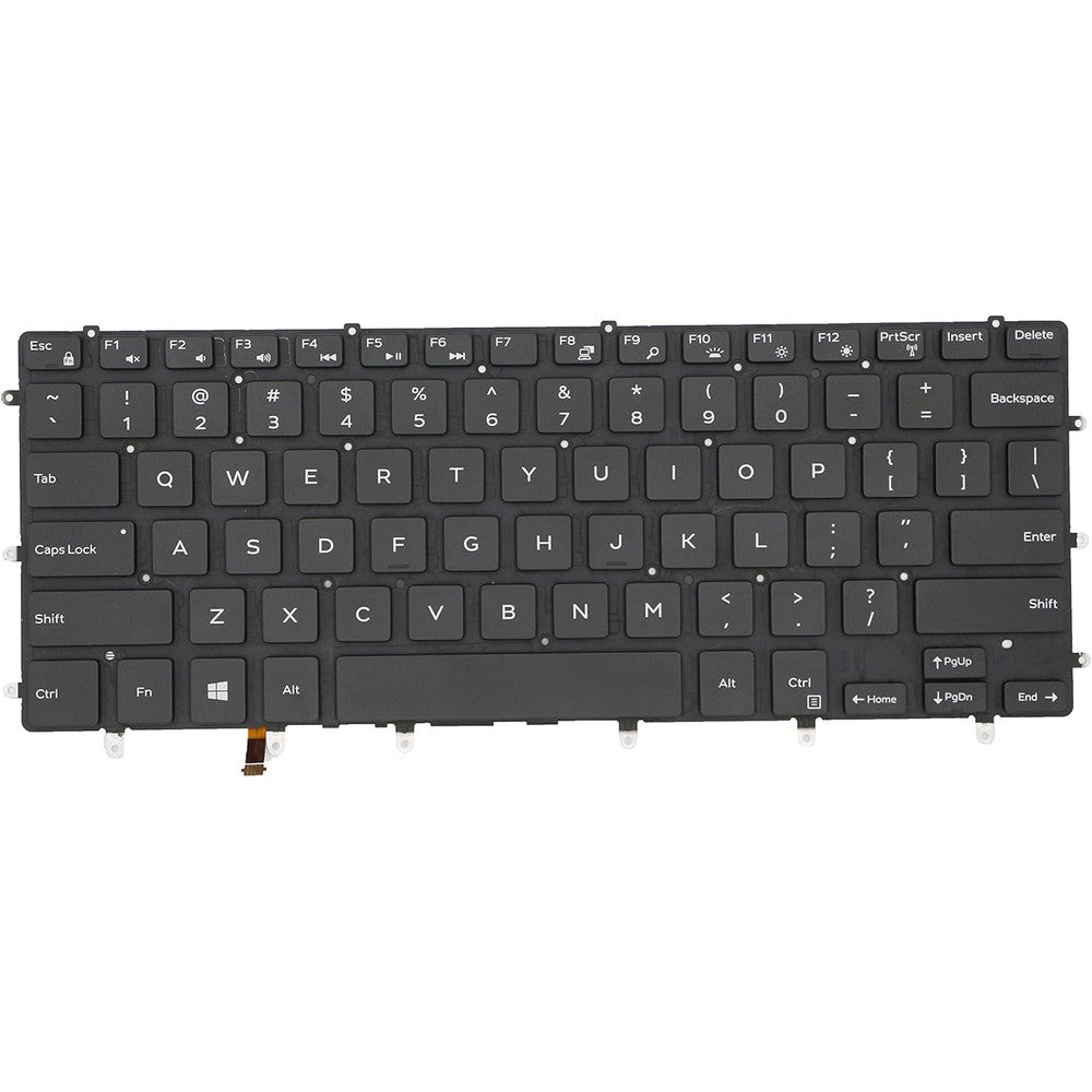 KBRPARTS replacement keyboard front view showing backlit US layout for Dell laptops.