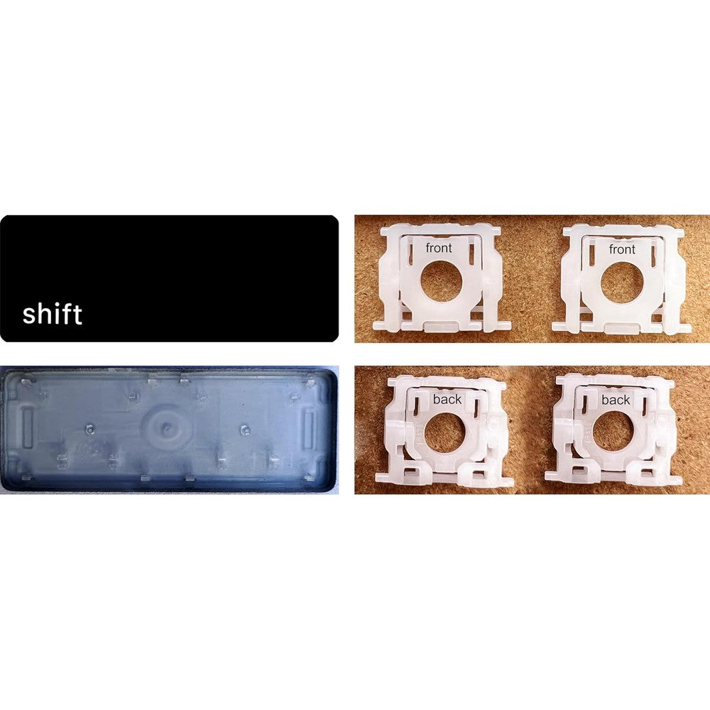 Dolphin.dyl replacement individual left shift key cap with white hinge front view