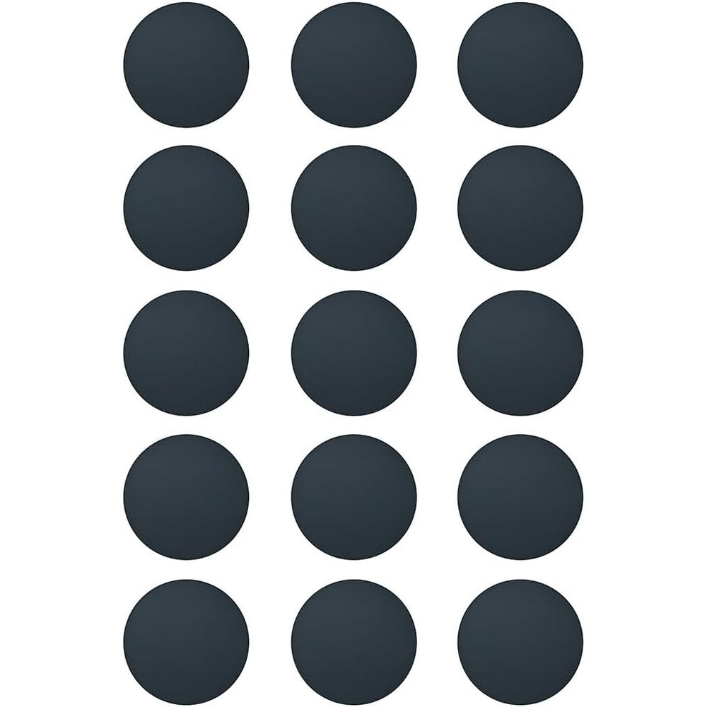 ZHLATECK anti slip self adhesive rubber feet pads 15 piece pack front view showcasing the circular black bumper design.