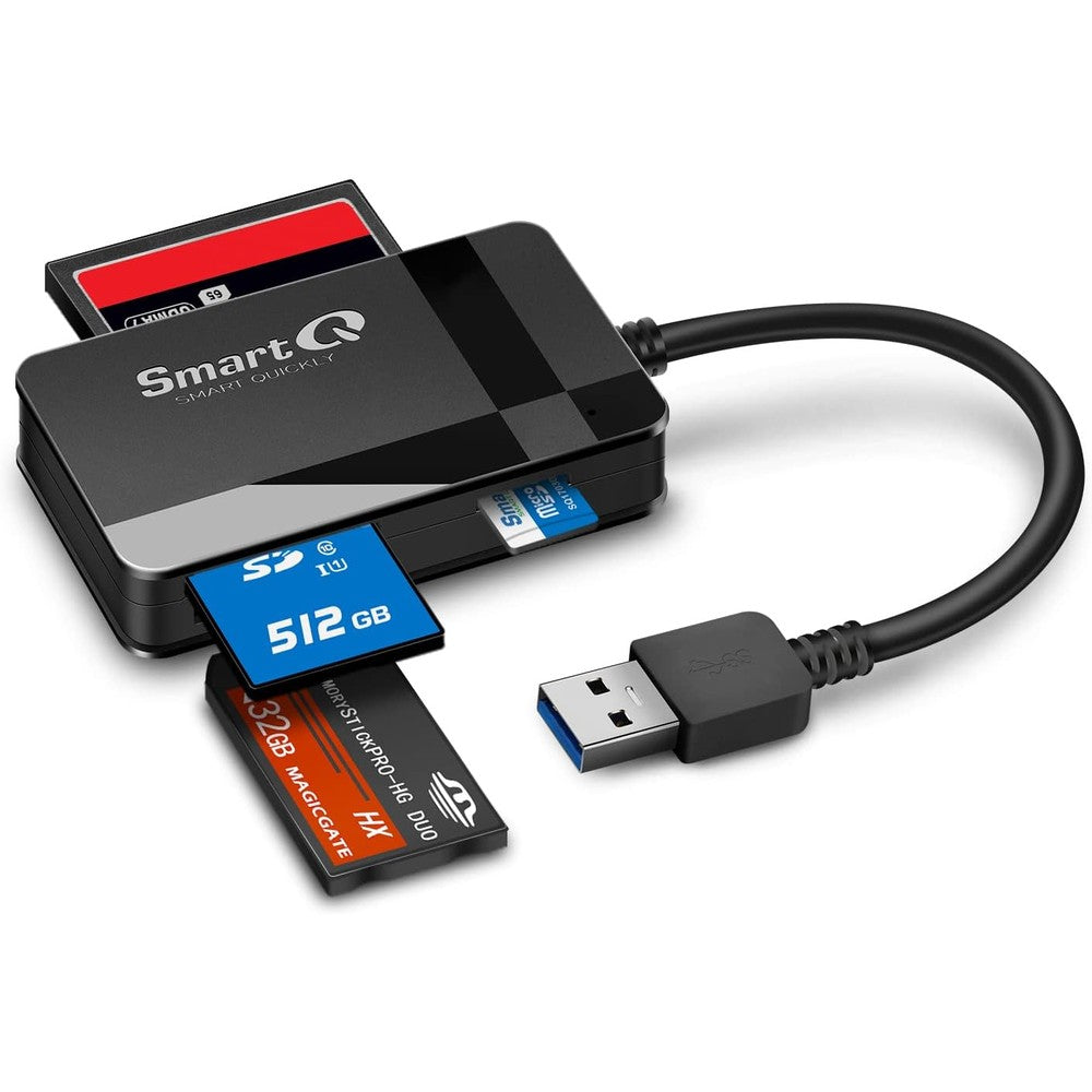 SmartQ C368 USB 3.0 Multi Card Reader front view showing four card slots