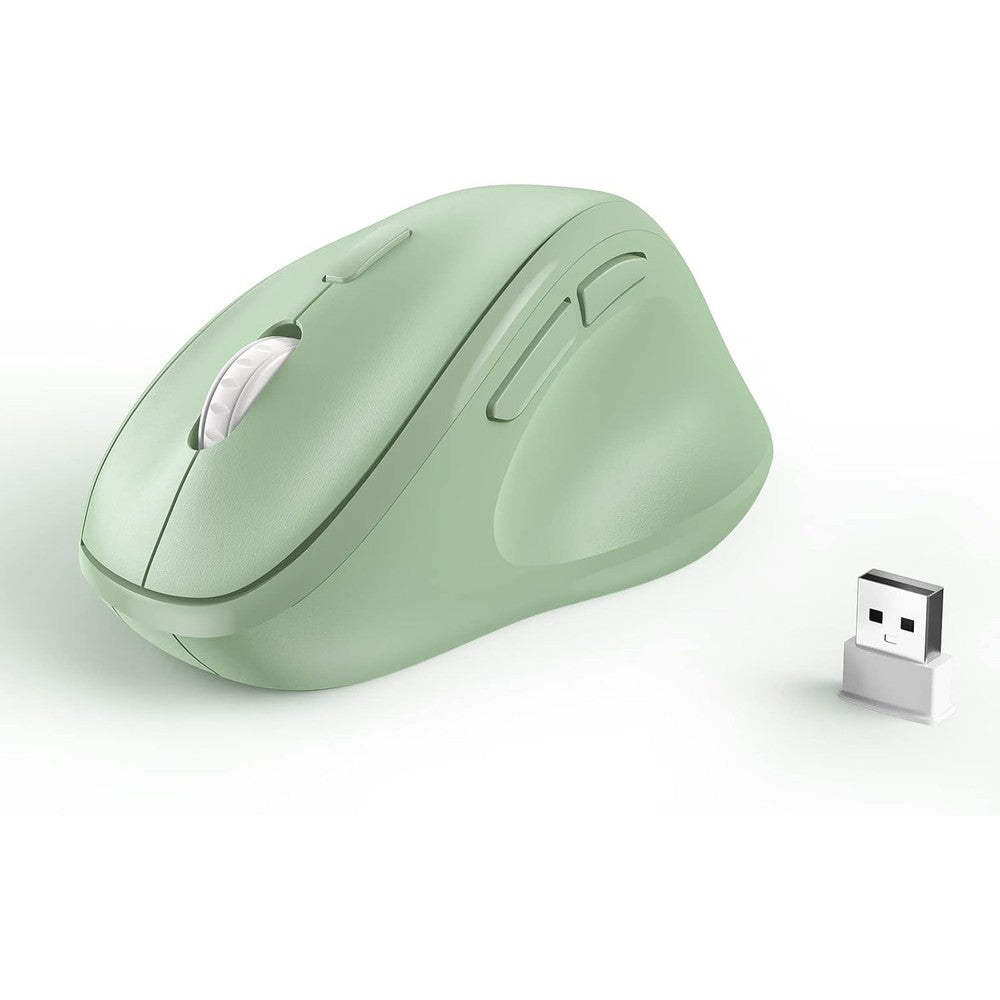 Micropack ergonomic vertical wireless mouse front view premium workspace layout
