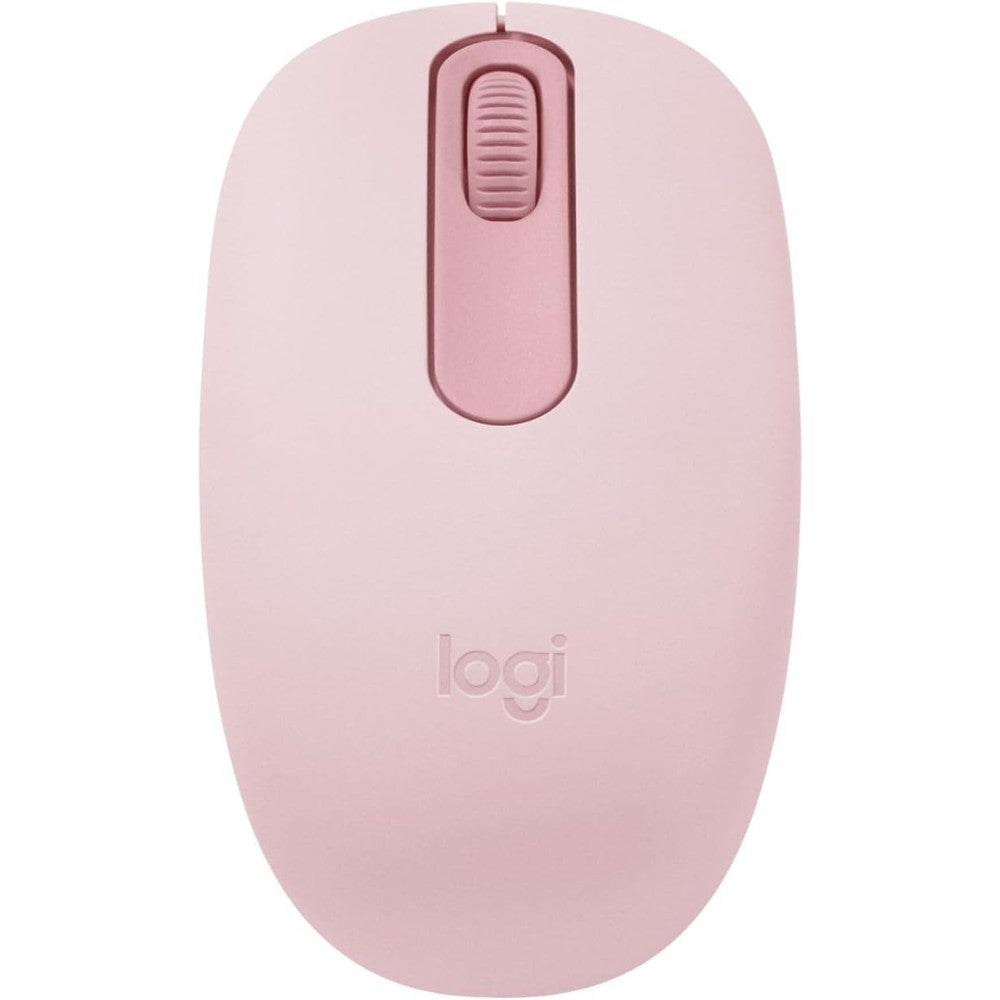 Logitech M196 Bluetooth Wireless Mouse in Rose front view showcasing sleek compact design