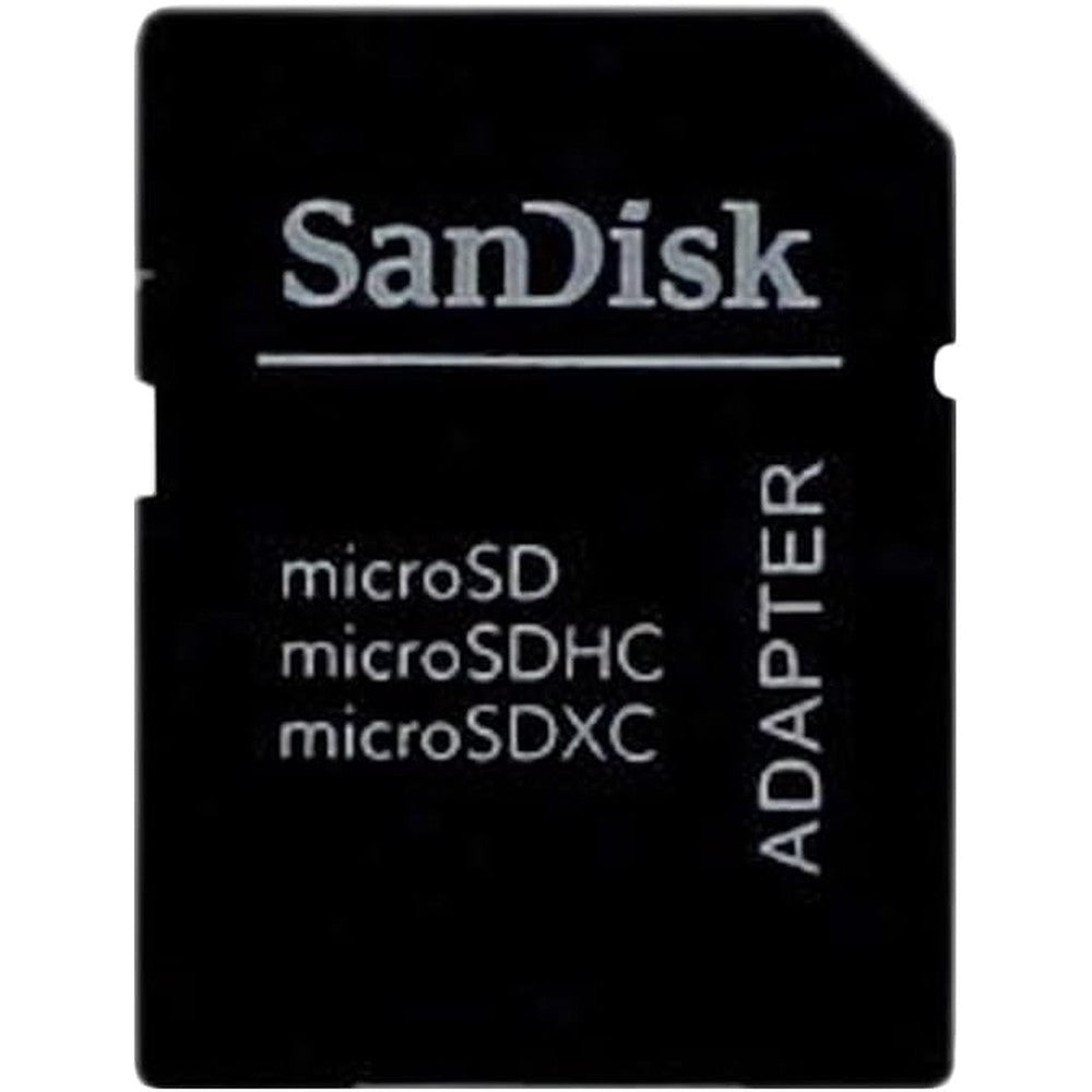 SanDisk microSD to SD memory card adapter black front view