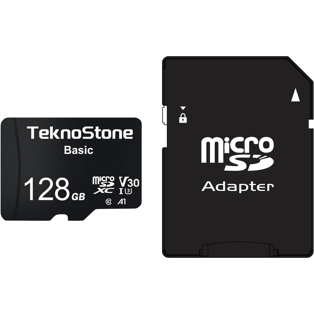 Teknostone Basic 128GB micro SDXC memory card front view high speed storage