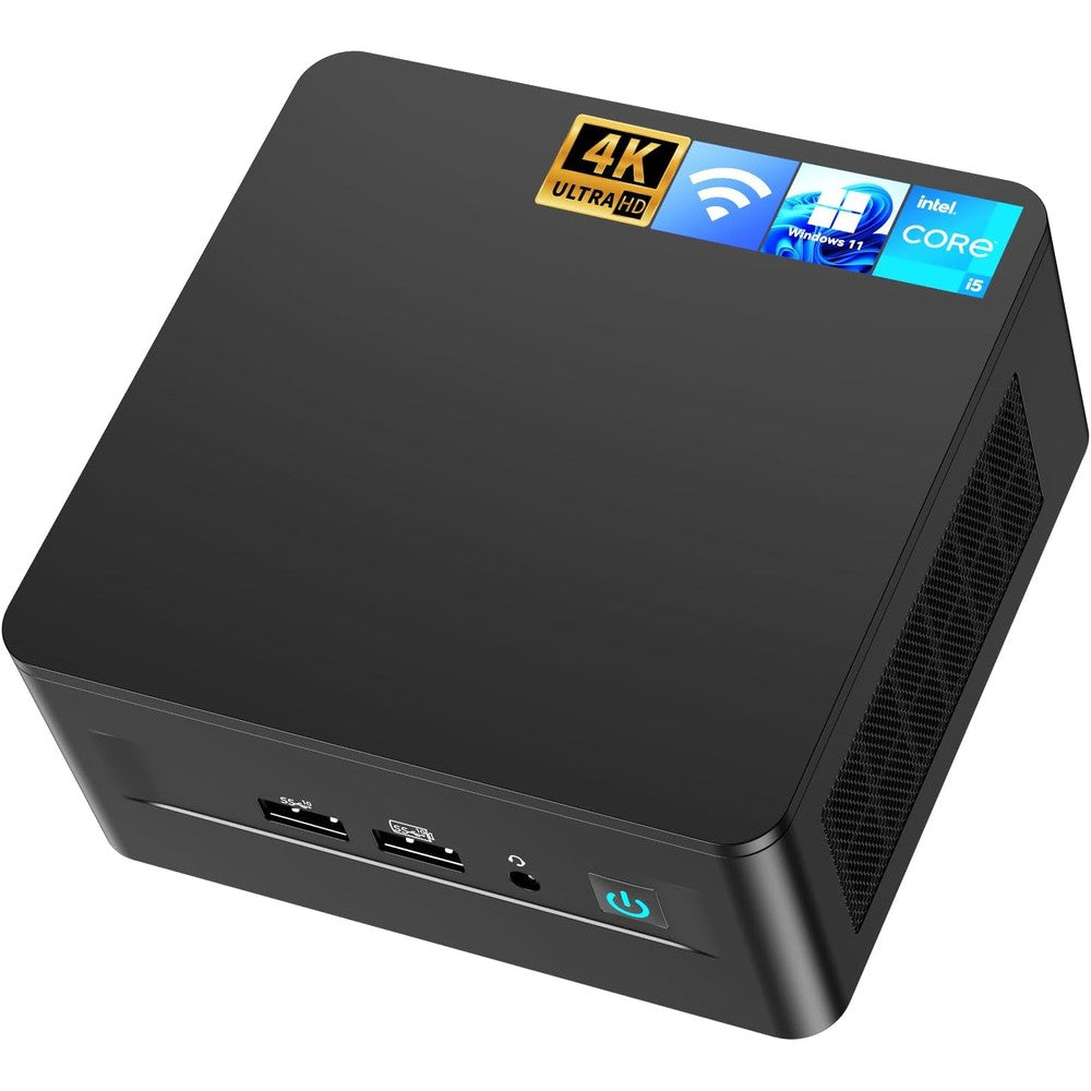 Geekplus ASUS NUC 13 Pro mini PC front view showing power button and dual USB ports