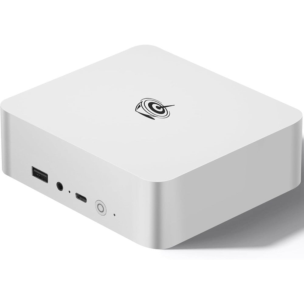 Beelink EQI13 PRO Intel i7 Mini PC compact front view showing power button and USB ports