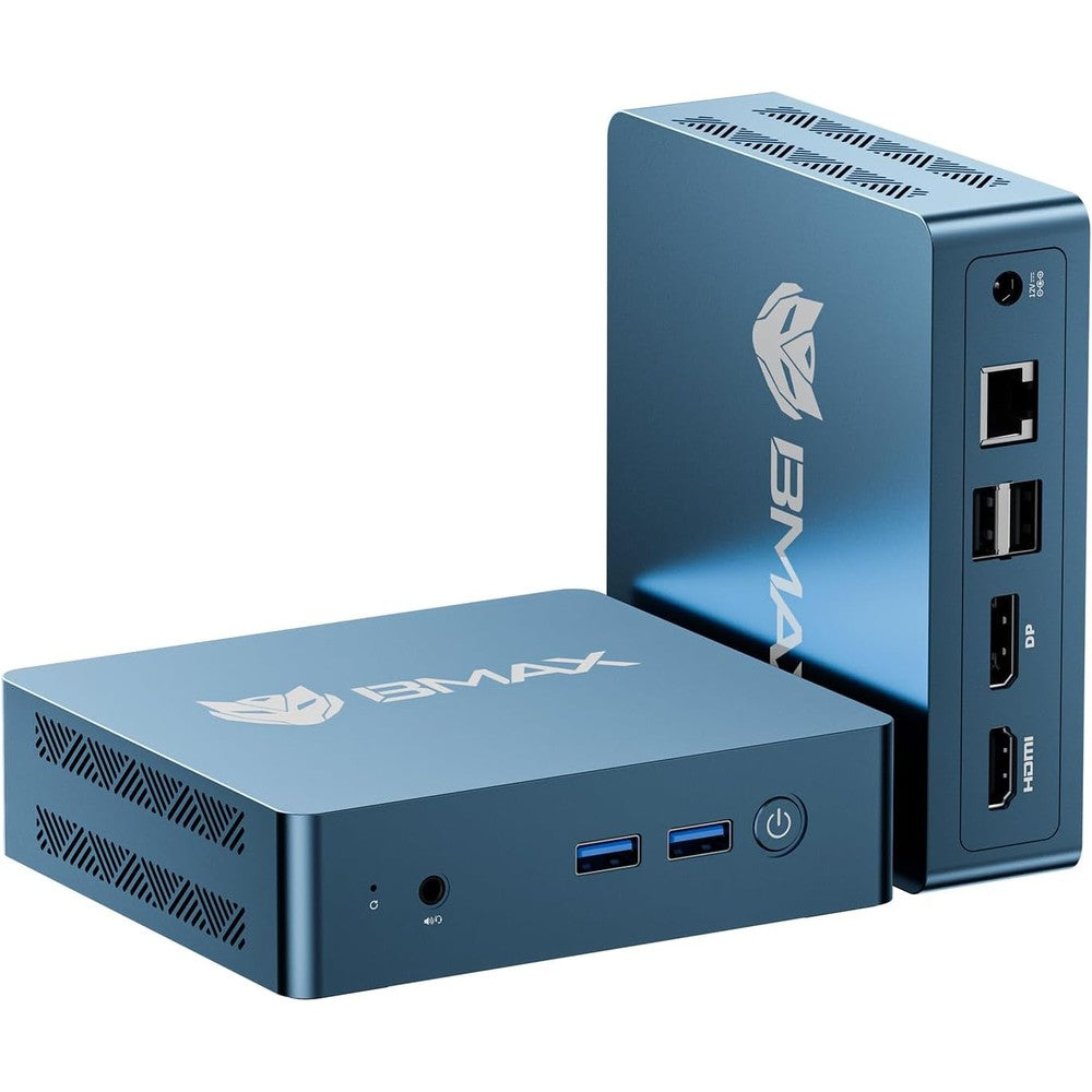 Bmax B2 Power Mini PC front view showing compact design