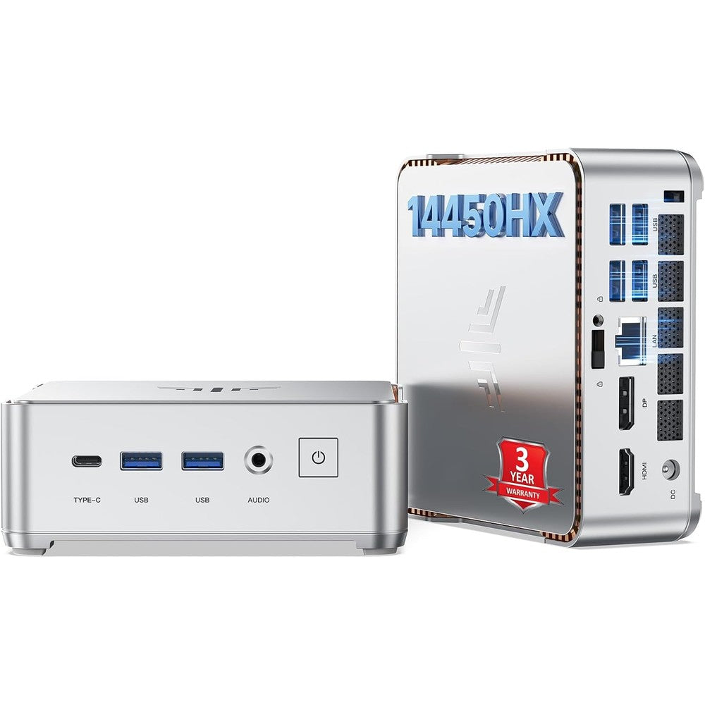 Kamrui Hyper H2 Mini Gaming PC silver front view